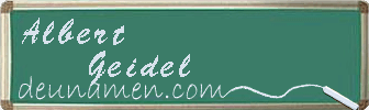 Albert Geidel Visitenkarte